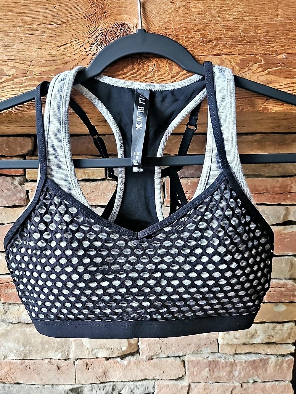 Lorna JaneBlack & Gray Sports Bra Like New